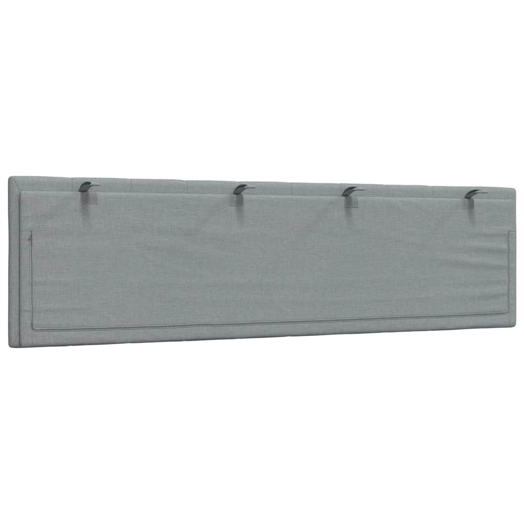 Cuscino Testiera-Cuscino per Testiera Hanko Grigio Chiaro 180 cm in Tessuto