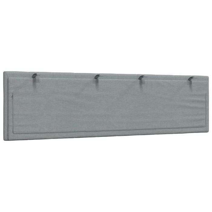 Cuscino Testiera-Cuscino per Testiera Hanko Grigio Chiaro 180 cm in Tessuto