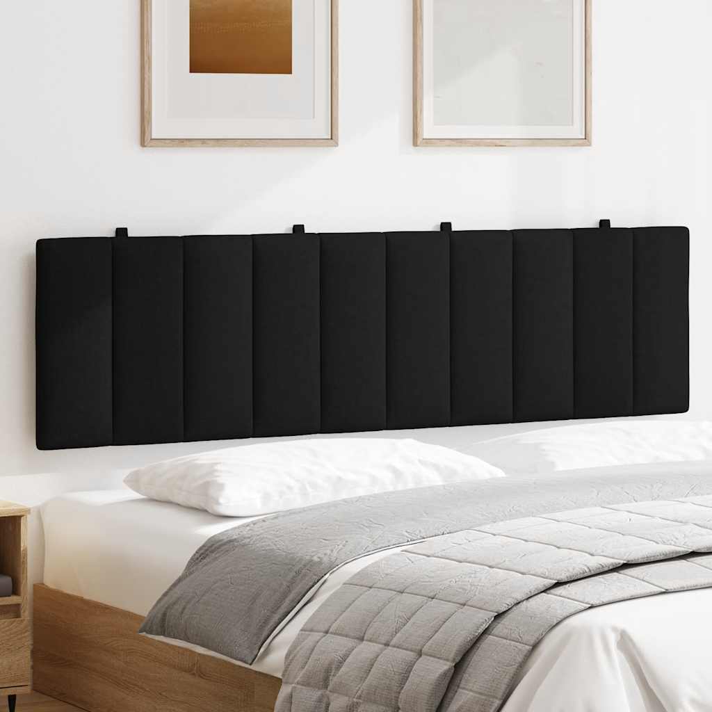 Cuscino Testiera-Cuscino per Testiera Hanko Nero 180 cm in Tessuto