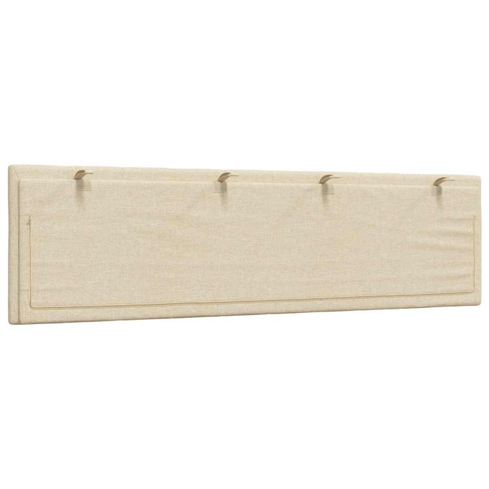 Cuscino Testiera-Cuscino per Testiera Hanko Crema 180 cm in Tessuto