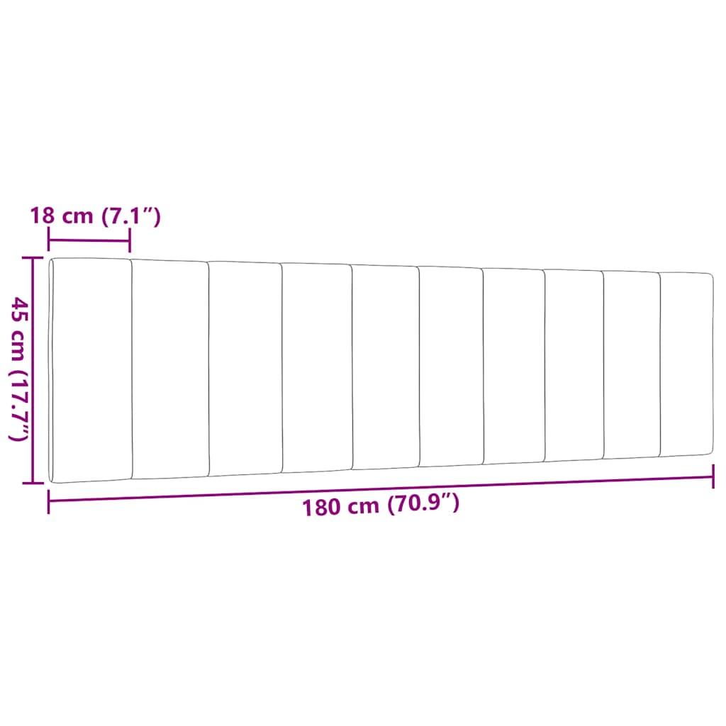Cuscino Testiera-Cuscino per Testiera Hanko Crema 180 cm in Tessuto