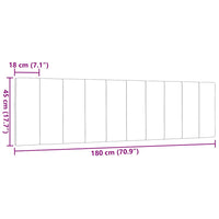 Cuscino Testiera-Cuscino per Testiera Hanko Crema 180 cm in Tessuto