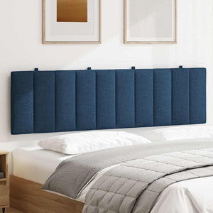 vidaXL Cuscino Testiera Blu 180 cm in Tessuto