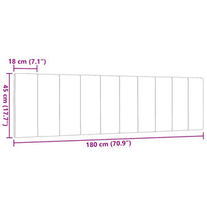 vidaXL Cuscino Testiera Blu 180 cm in Tessuto