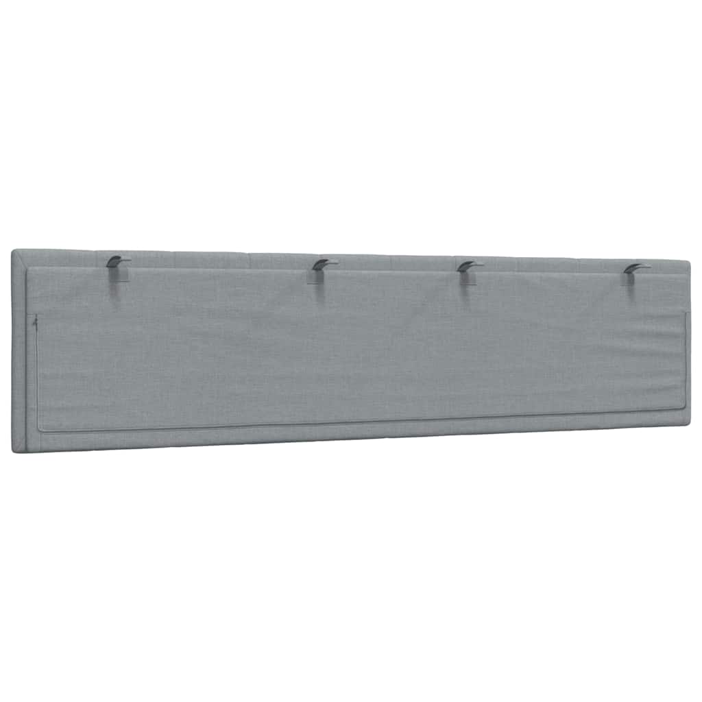 Cuscino Testiera Hanko Grigio Chiaro 200 cm in Tessuto 4019184