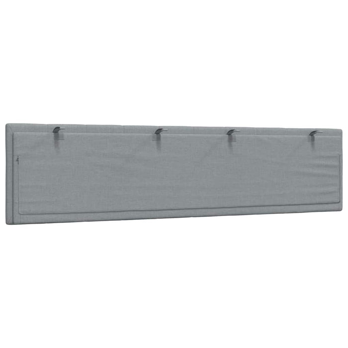 Cuscino Testiera Hanko Grigio Chiaro 200 cm in Tessuto 4019184