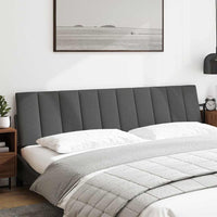 Cuscino Testiera-Cuscino per Testiera Hanko Grigio Scuro 200 cm in Tessuto