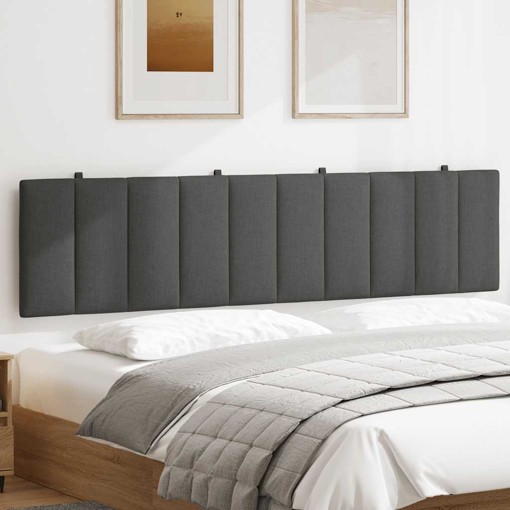 Cuscino Testiera-Cuscino per Testiera Hanko Grigio Scuro 200 cm in Tessuto