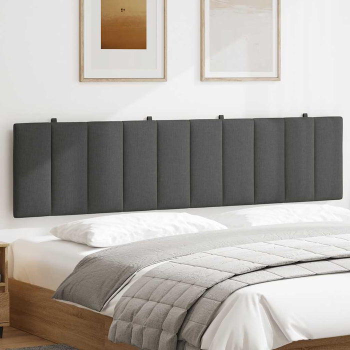 Cuscino Testiera-Cuscino per Testiera Hanko Grigio Scuro 200 cm in Tessuto