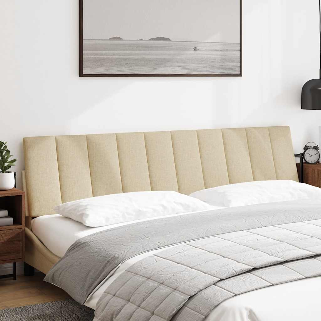 Cuscino Testiera-Cuscino per Testiera Hanko Crema 200 cm in Tessuto