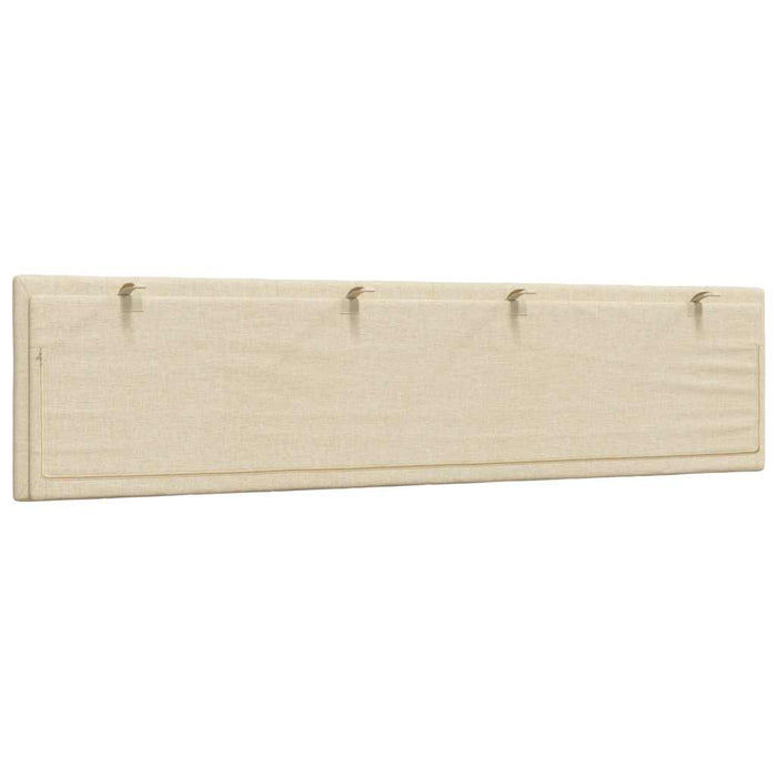 Cuscino Testiera-Cuscino per Testiera Hanko Crema 200 cm in Tessuto