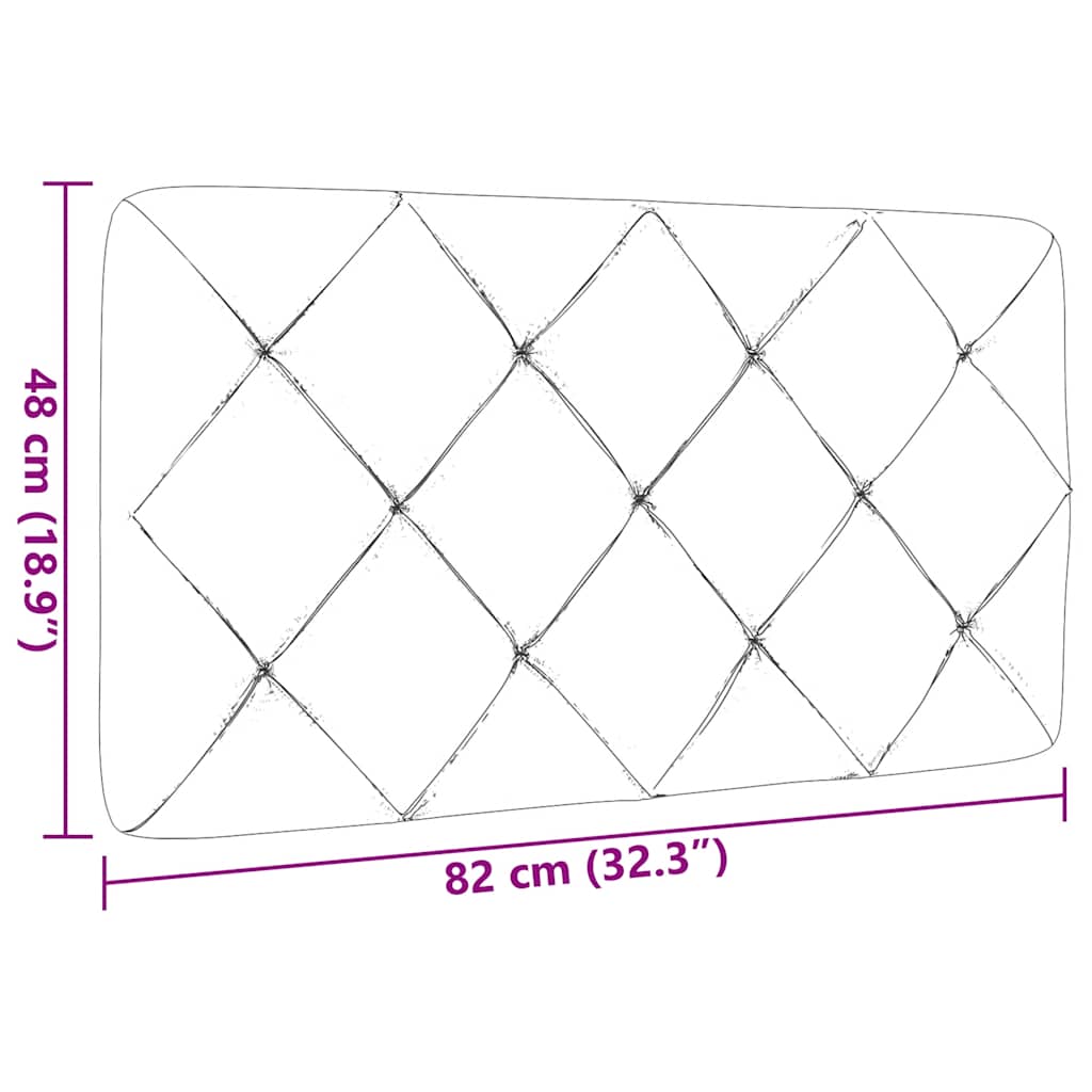 Cuscino Testiera Marrone Scuro 80 cm in Tessuto 4019194