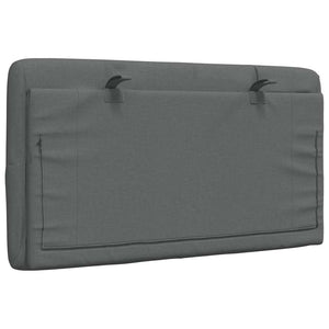 Cuscino Testiera-Cuscino per Testiera Grigio Scuro 90 cm in Tessuto