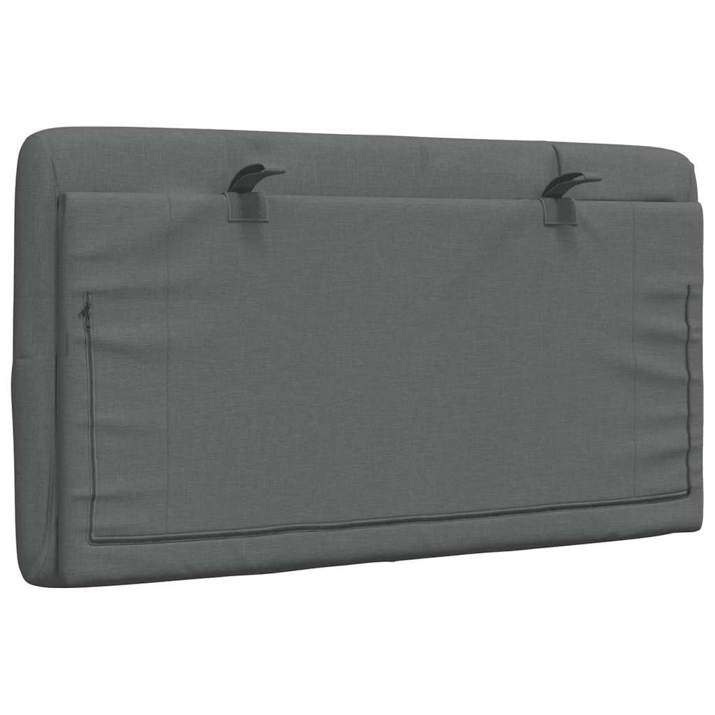 Cuscino Testiera Grigio Scuro 90 cm in Tessuto 4019199