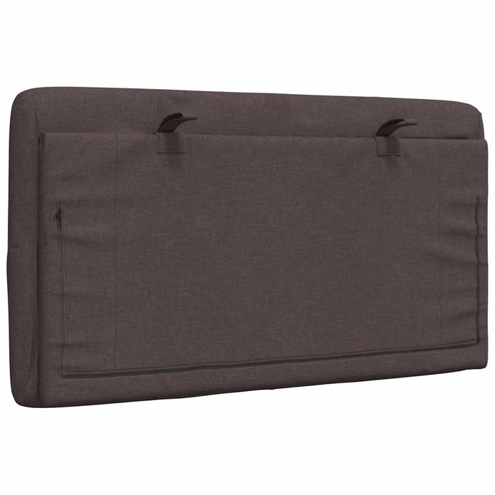 Cuscino Testiera-Cuscino per Testiera Marrone Scuro 90 cm in Tessuto