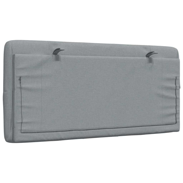 Cuscino Testiera-Cuscino per Testiera Grigio Chiaro 100 cm in Tessuto