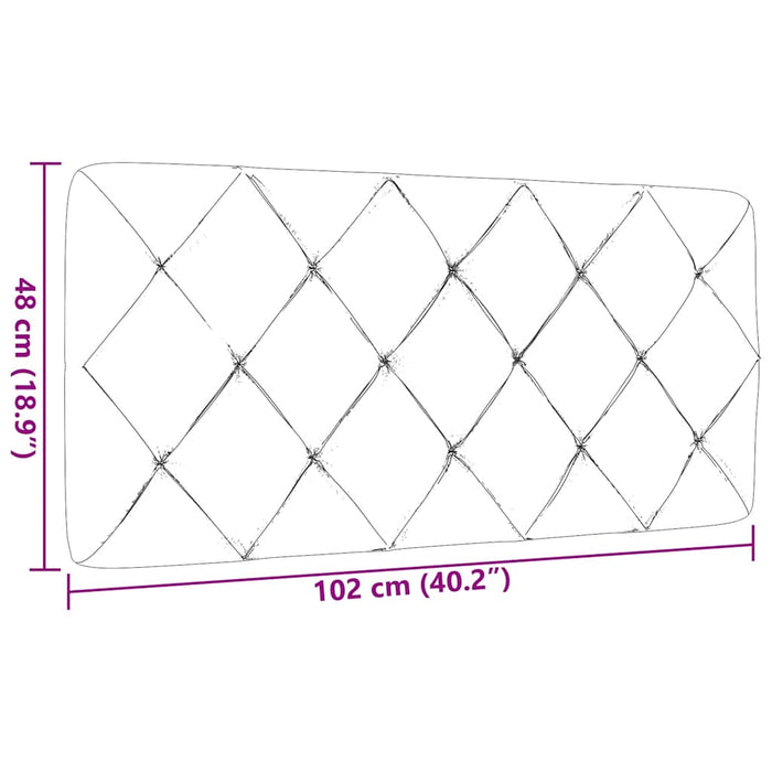 Cuscino Testiera Grigio Chiaro 100 cm in Tessuto 4019205