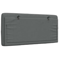 Cuscino Testiera-Cuscino per Testiera Grigio Scuro 100 cm in Tessuto