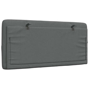 Cuscino Testiera-Cuscino per Testiera Grigio Scuro 100 cm in Tessuto
