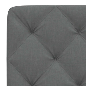 Cuscino Testiera-Cuscino per Testiera Grigio Scuro 100 cm in Tessuto