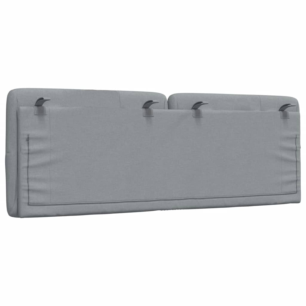 Cuscino Testiera-Cuscino per Testiera Grigio Chiaro 120 cm in Tessuto