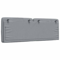 Cuscino Testiera-Cuscino per Testiera Grigio Chiaro 120 cm in Tessuto