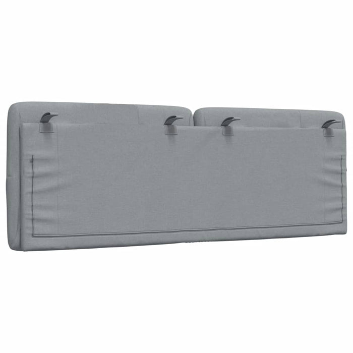 Cuscino Testiera-Cuscino per Testiera Grigio Chiaro 120 cm in Tessuto