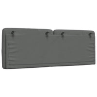 Cuscino Testiera-Cuscino per Testiera Grigio Scuro 120 cm in Tessuto