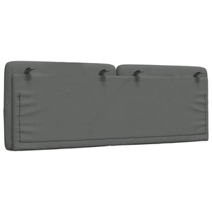 Cuscino Testiera-Cuscino per Testiera Grigio Scuro 120 cm in Tessuto