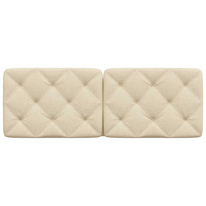 Cuscino Testiera Crema 120 cm in Tessuto 4019217