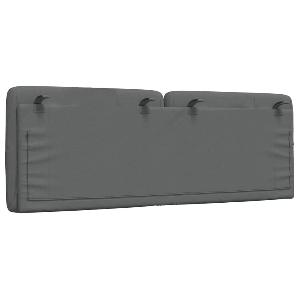 Cuscino Testiera-Cuscino per Testiera Grigio Scuro 140 cm in Tessuto