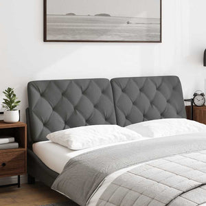 Cuscino Testiera-Cuscino per Testiera Grigio Scuro 160 cm in Tessuto