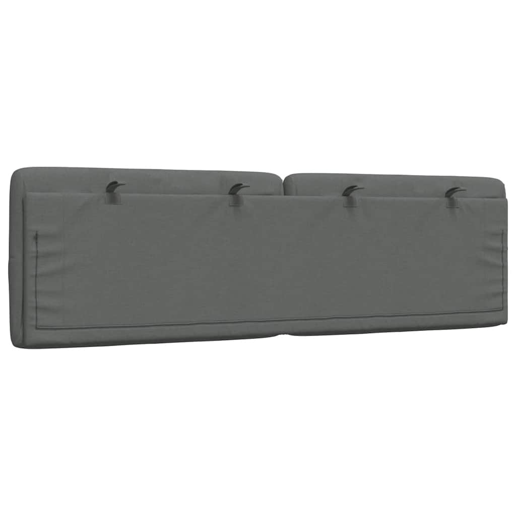 Cuscino Testiera-Cuscino per Testiera Grigio Scuro 160 cm in Tessuto
