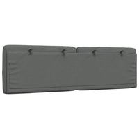 Cuscino Testiera-Cuscino per Testiera Grigio Scuro 160 cm in Tessuto