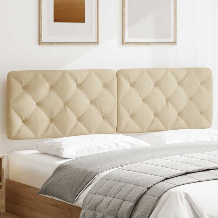 Cuscino Testiera Crema 180 cm in Tessuto 4019238