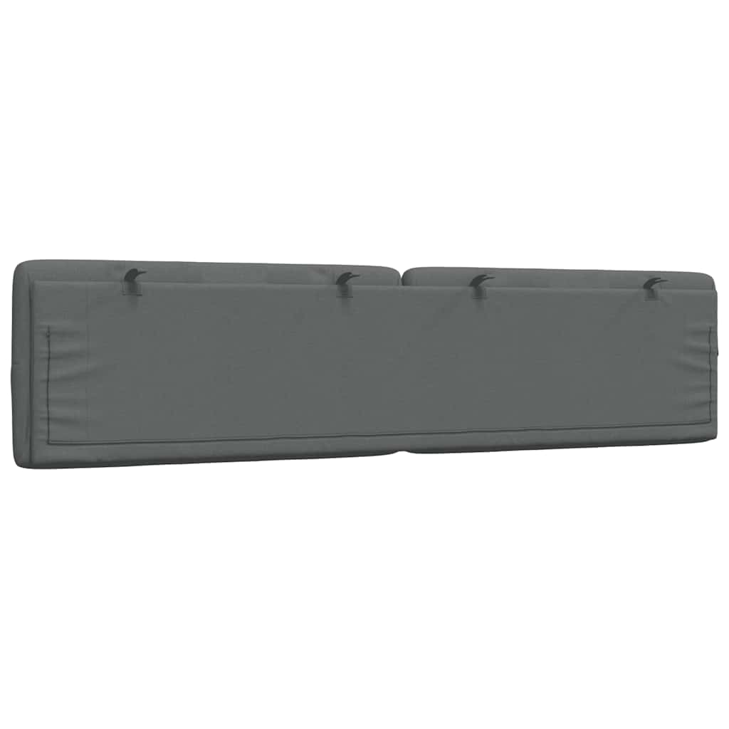 Cuscino Testiera-Cuscino per Testiera Grigio Scuro 200 cm in Tessuto
