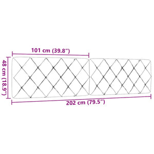 Cuscino Testiera-Cuscino per Testiera Nero 200 cm in Tessuto