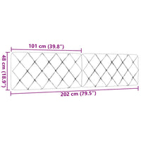 vidaXL Cuscino Testiera Blu 200 cm in Tessuto