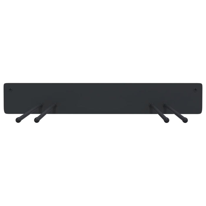 Portautensili da Giardino a Muro 4 pz Neri in Acciaio