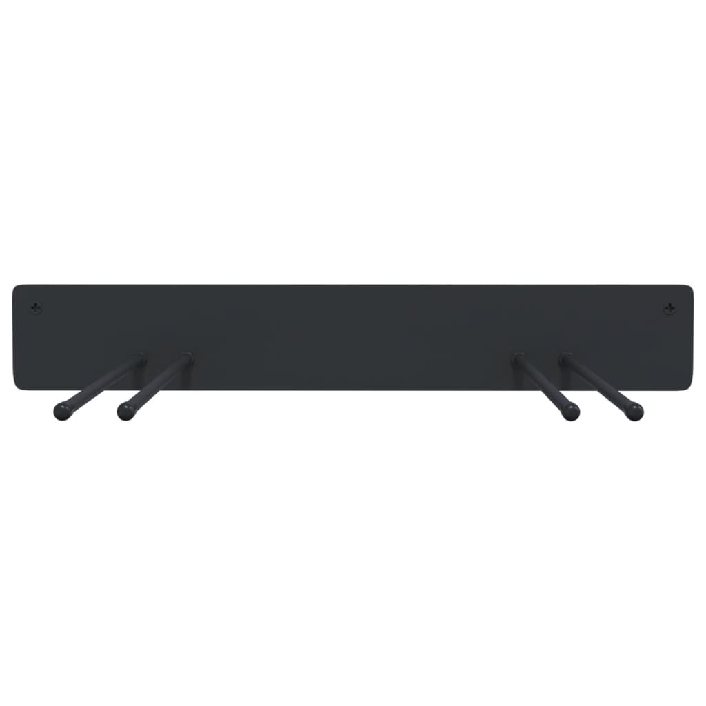 Portautensili da Giardino a Muro 4 pz Neri in Acciaio 3309654