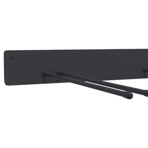 Portautensili da Giardino a Muro 4 pz Neri in Acciaio 3309654