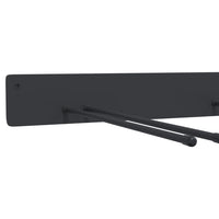 Portautensili da Giardino a Muro 8 pz Neri in Acciaio 3309655