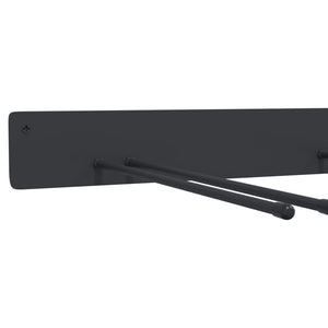 Portautensili da Giardino a Muro 8 pz Neri in Acciaio 3309655