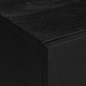 vidaXL Set Mobili da Bagno 3 pz Nero in Legno Multistrato