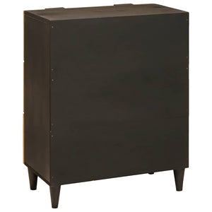 Credenza 2 pcs Nero e Oro 60 x 33 x 75 cm 3310022