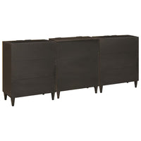 vidaXL Credenza 3 pcs Nero e Oro 60 x 33 x 75 cm