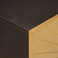 vidaXL Set di mobili per il bagno 2 pcs Nero e Oro 62 x 33 x 58 cm