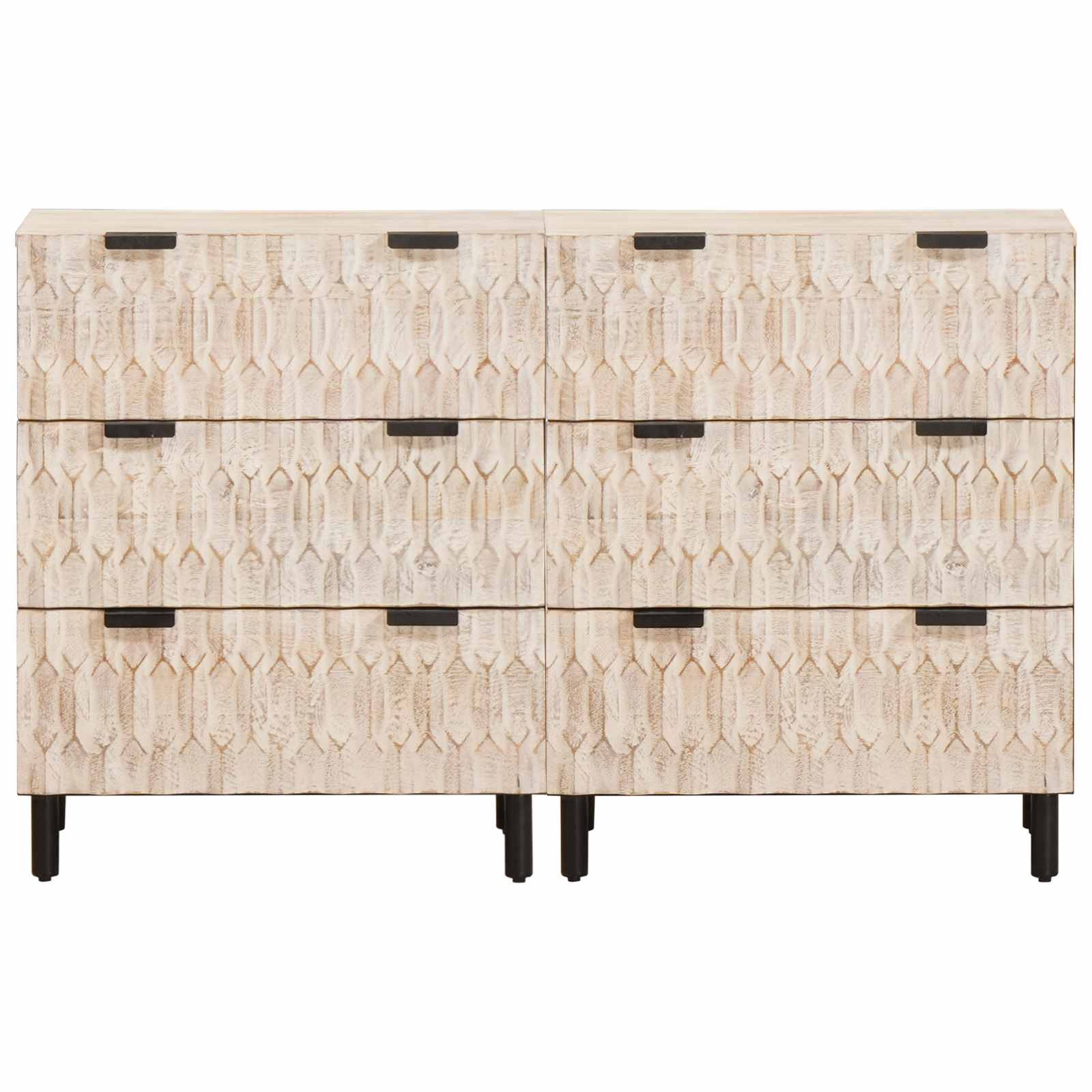 Credenza Finitura Bianco Lavato Legno di mango massello 3310028