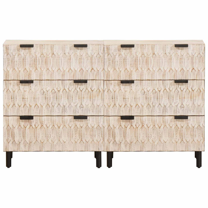 Credenza Finitura Bianco Lavato Legno di mango massello 3310028