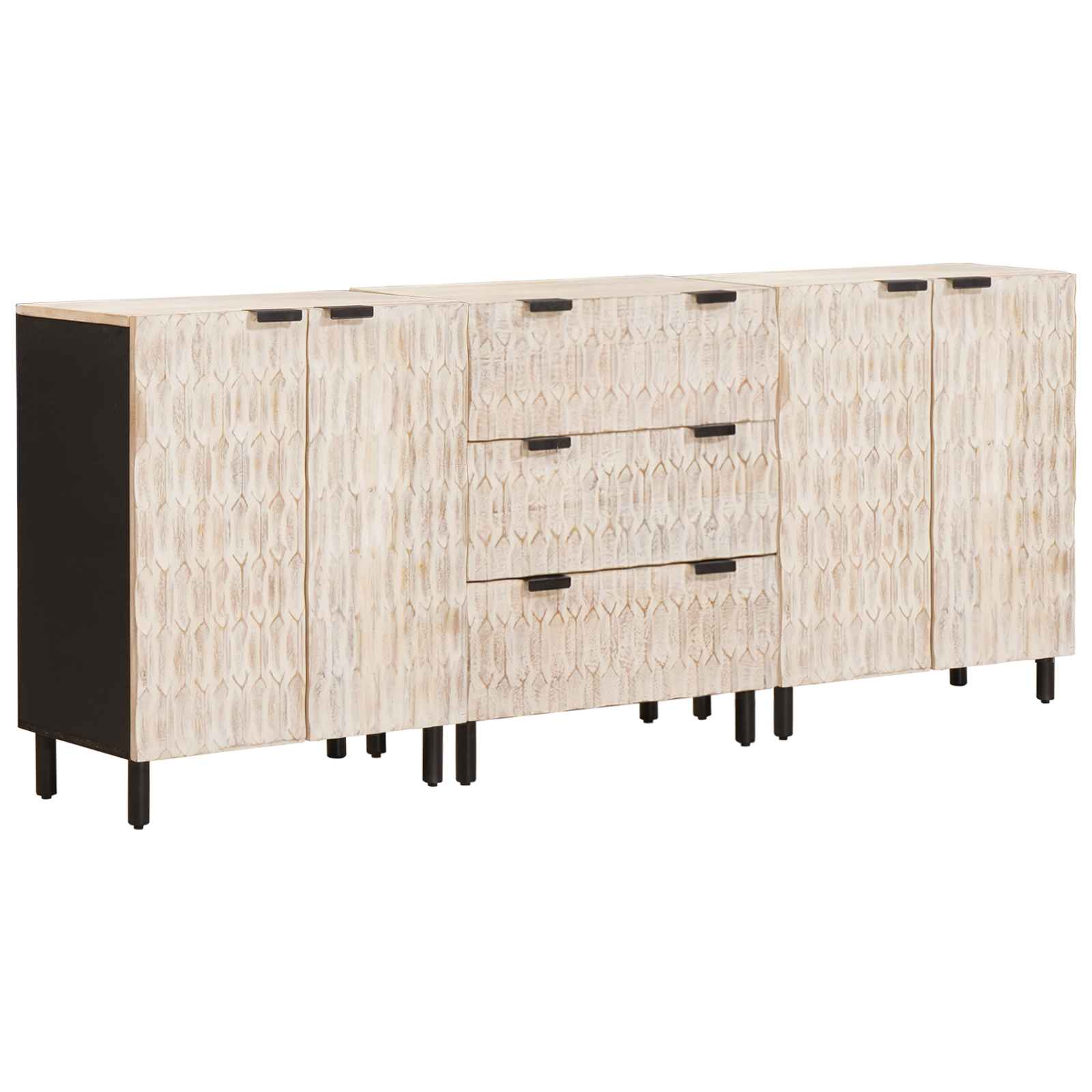 Credenza Finitura Bianco Lavato Legno di mango massello 3310029